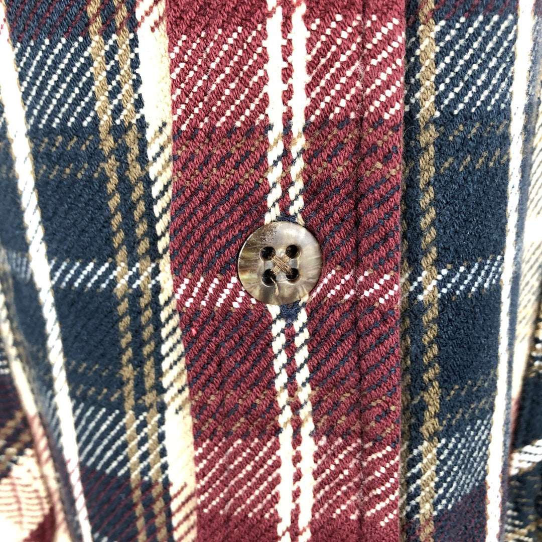 1990'S St. John's Bay Long-Sleeve Flannel Check Shirt, Men's XXL (approx.), Vintage unclear Green type dark green Vintage Second Hand