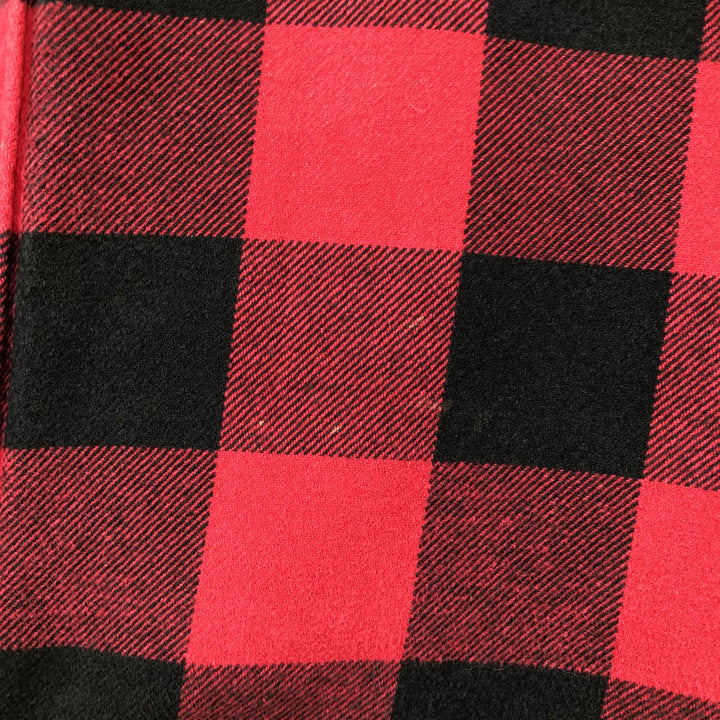Field & Stream Buffalo Check Long Sleeve Heavy Flannel Check Shirt, Men's Size XL cotton red type Vintage Second Hand
