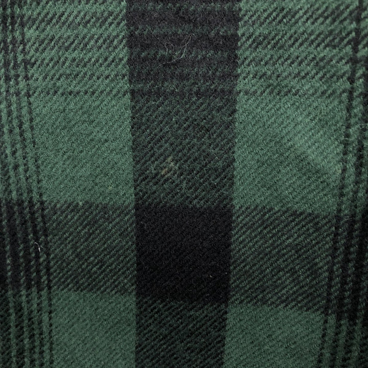 Cabelas Logger Flannel Long-Sleeve Heavy Flannel Check Shirt, Men's Size L (approx.) cotton green type Vintage Second Hand