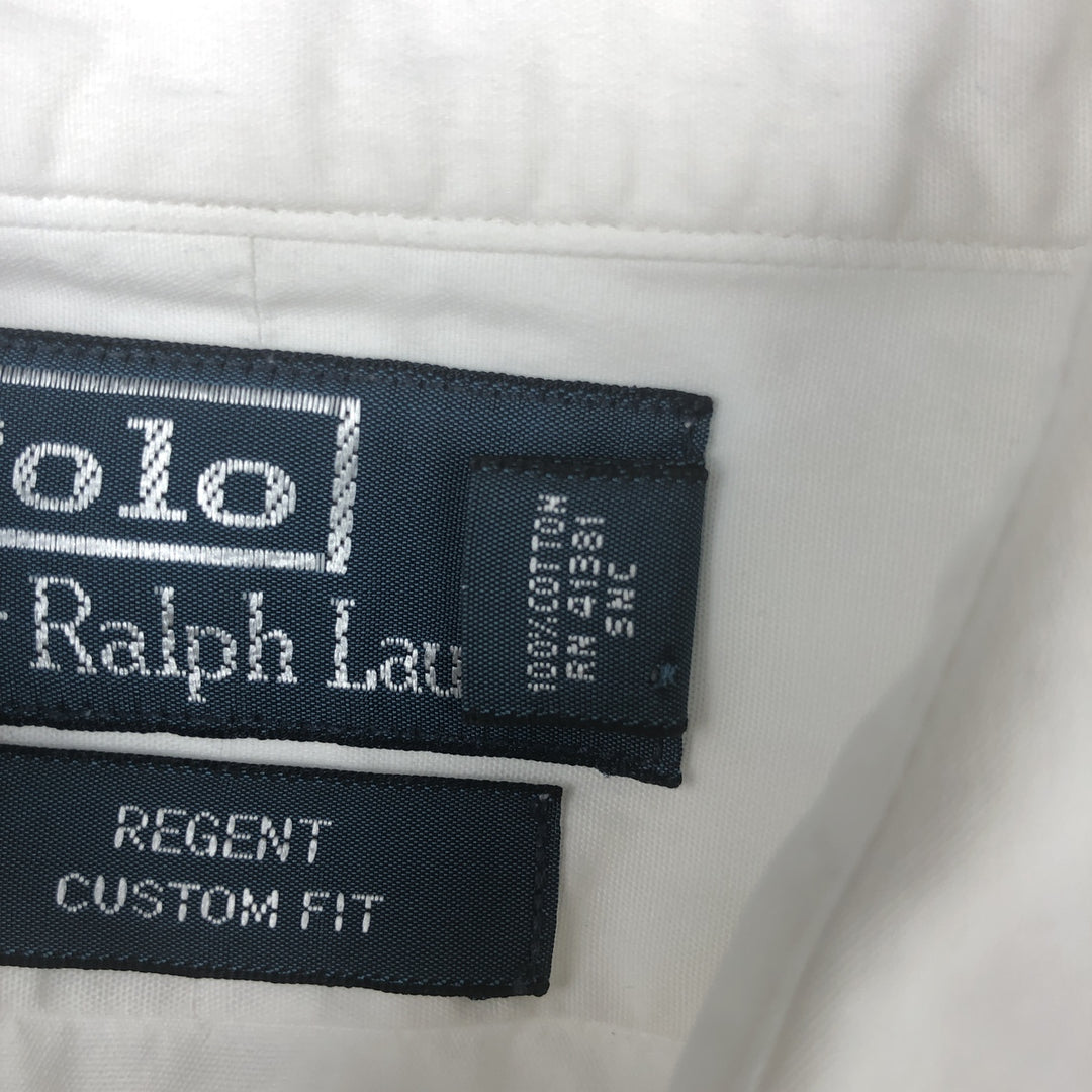 Ralph Lauren POLO by Ralph Lauren REGENT CUSTOM FIT long sleeve cotton shirt, men's size L cotton white type Vintage Second Hand