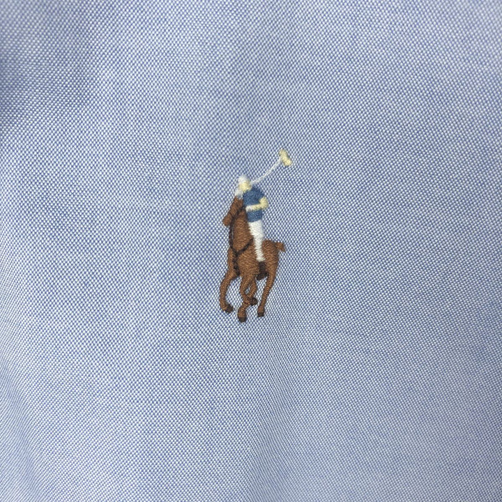 Ralph Lauren YARMOUTH long sleeve button down shirt, men's XL size cotton Blue type light blue Vintage Second Hand