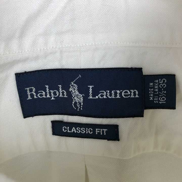 Ralph Lauren Classic Fit Long Sleeve Button Down Shirt, Men's Size L cotton white type Vintage Second Hand