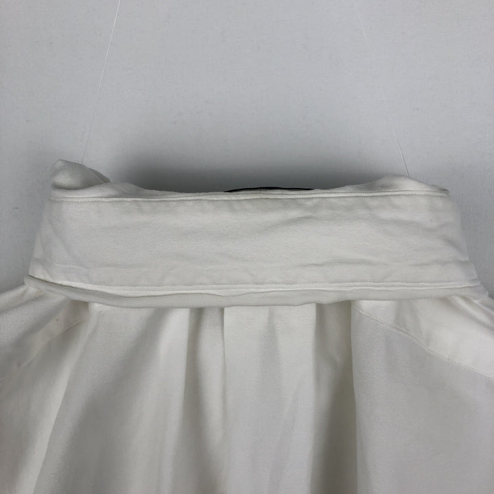 Ralph Lauren YARMOUTH long sleeve button down shirt, men's size L cotton white type Vintage Second Hand