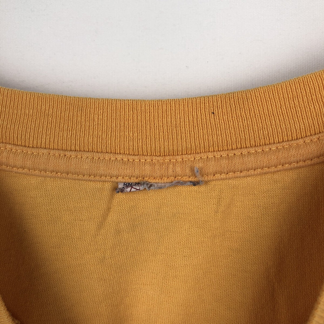 90'S Tiger Pattern Floral Print T-Shirt, Men's Size L (approx.), Vintage unclear yellow type Vintage Second Hand