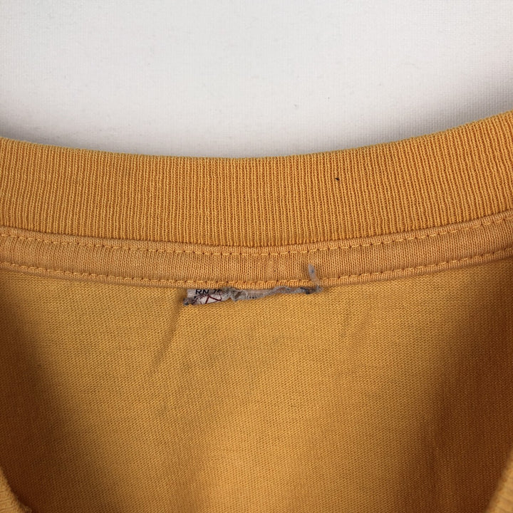 90'S Tiger Pattern Floral Print T-Shirt, Men's Size L (approx.), Vintage unclear yellow type Vintage Second Hand