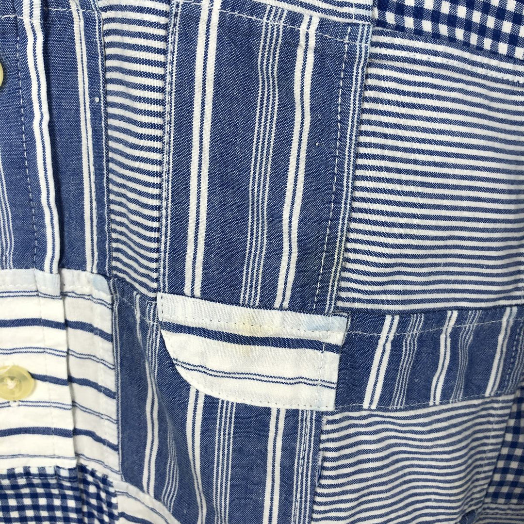 2000'S Orvis patchwork long-sleeved button-down check shirt, men's size XL. cotton white type Vintage Second Hand