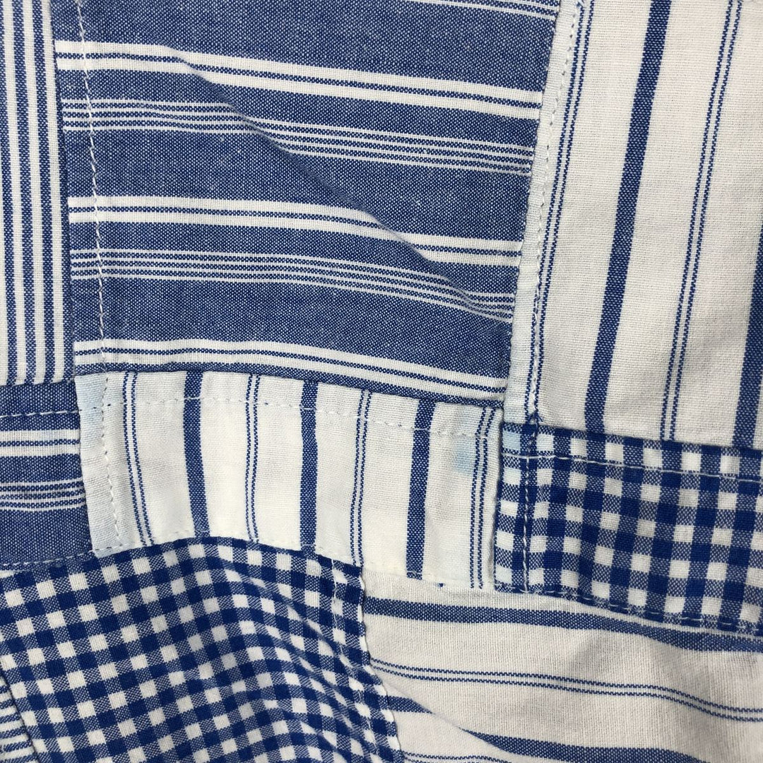 2000'S Orvis patchwork long-sleeved button-down check shirt, men's size XL. cotton white type Vintage Second Hand
