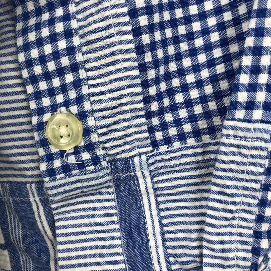 2000'S Orvis patchwork long-sleeved button-down check shirt, men's size XL. cotton white type Vintage Second Hand