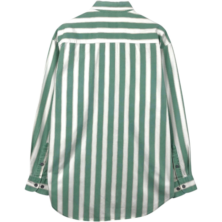 90'S GAP Old Gap Multi-stripe Long-sleeved Cotton Stripe Shirt, Men's Size M (approx.), Vintage cotton Mint green Vintage Second Hand
