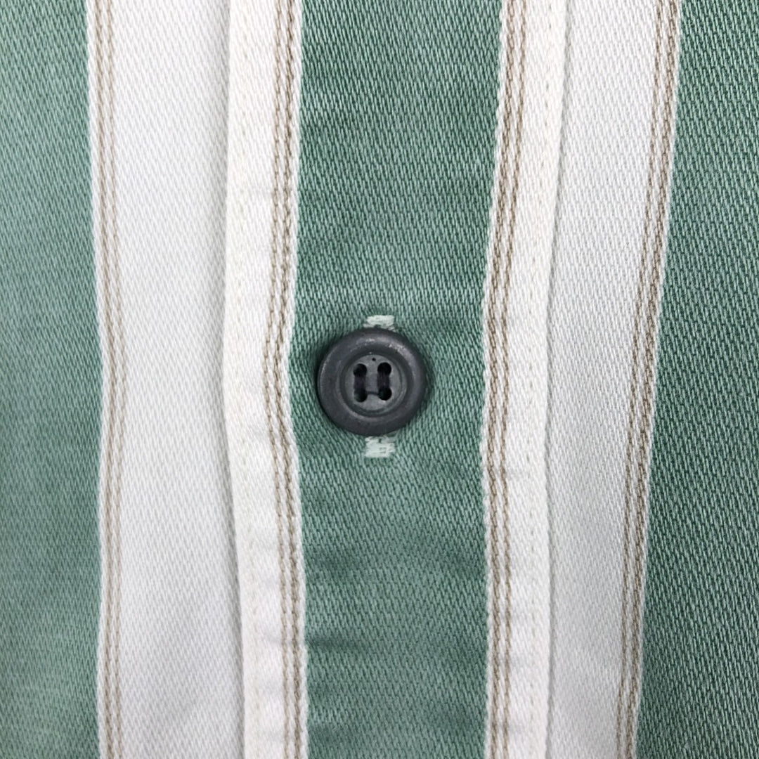 90'S GAP Old Gap Multi-stripe Long-sleeved Cotton Stripe Shirt, Men's Size M (approx.), Vintage cotton Mint green Vintage Second Hand