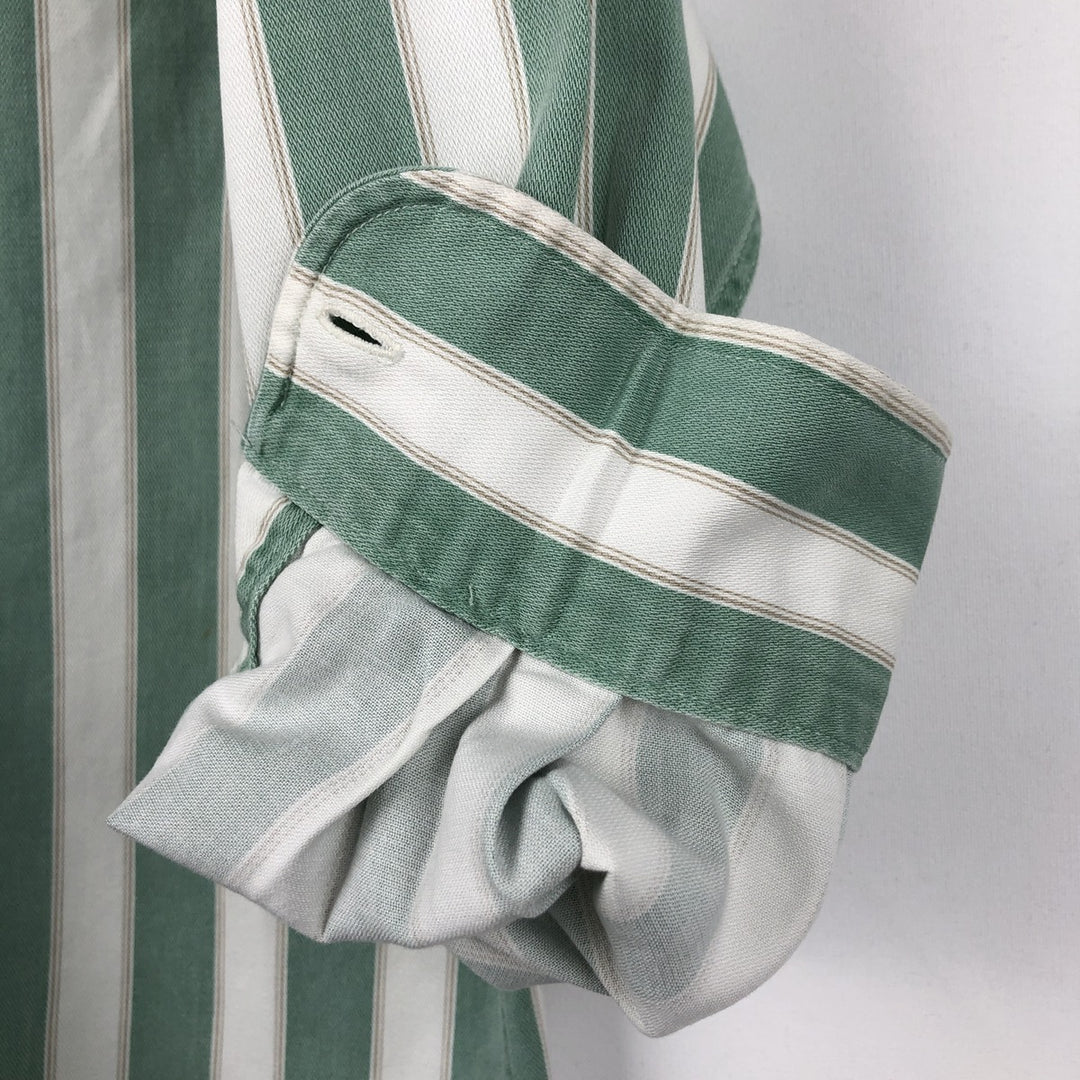 90'S GAP Old Gap Multi-stripe Long-sleeved Cotton Stripe Shirt, Men's Size M (approx.), Vintage cotton Mint green Vintage Second Hand