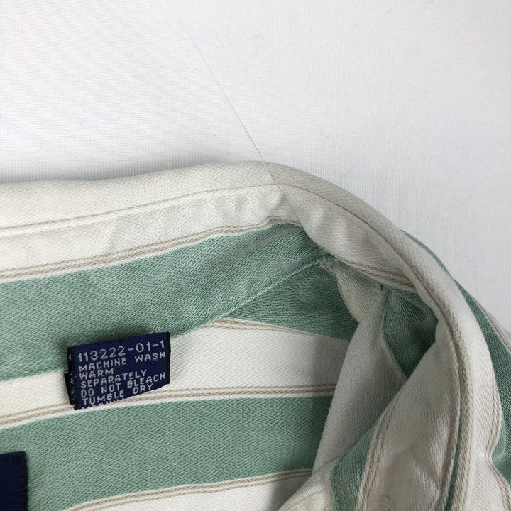 90'S GAP Old Gap Multi-stripe Long-sleeved Cotton Stripe Shirt, Men's Size M (approx.), Vintage cotton Mint green Vintage Second Hand