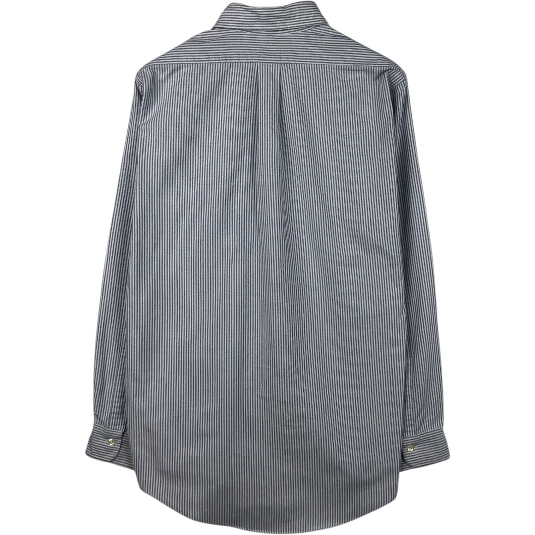 Brooks Brothers Est.1818 Long Sleeve Button-Down Striped Shirt Made in USA Men's M Supima Cotton blue type Vintage Second Hand