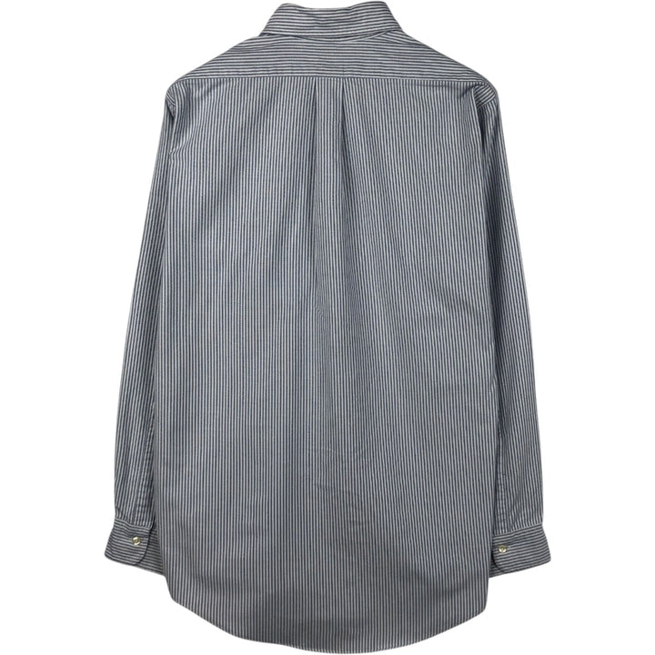 Brooks Brothers Est.1818 Long Sleeve Button-Down Striped Shirt Made in USA Men's M Supima Cotton blue type Vintage Second Hand