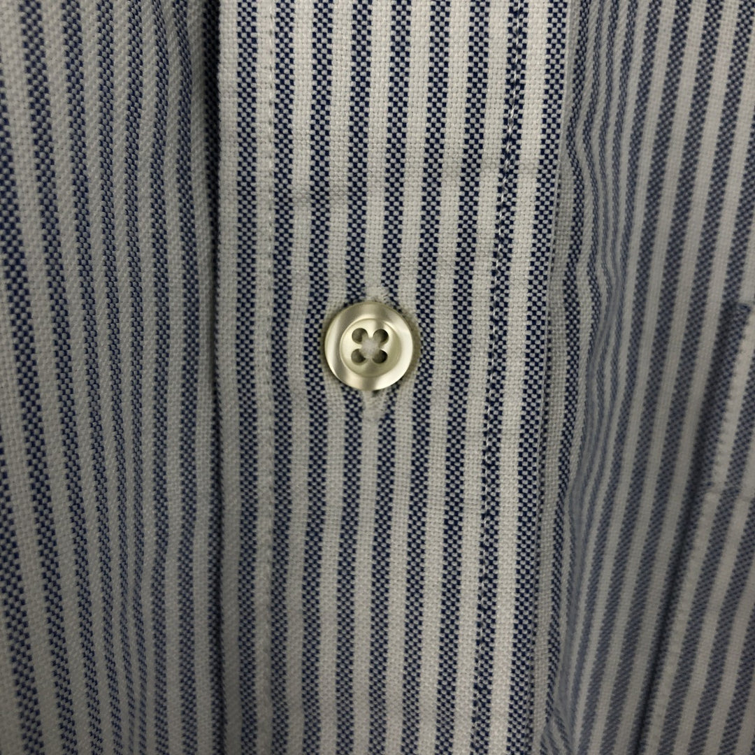 Brooks Brothers Est.1818 Long Sleeve Button-Down Striped Shirt Made in USA Men's M Supima Cotton blue type Vintage Second Hand