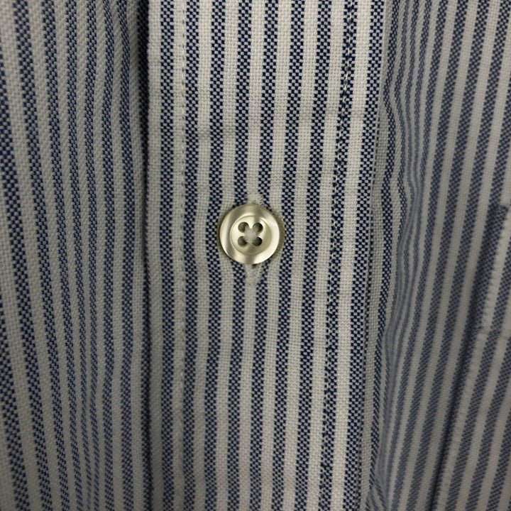 Brooks Brothers Est.1818 Long Sleeve Button-Down Striped Shirt Made in USA Men's M Supima Cotton blue type Vintage Second Hand