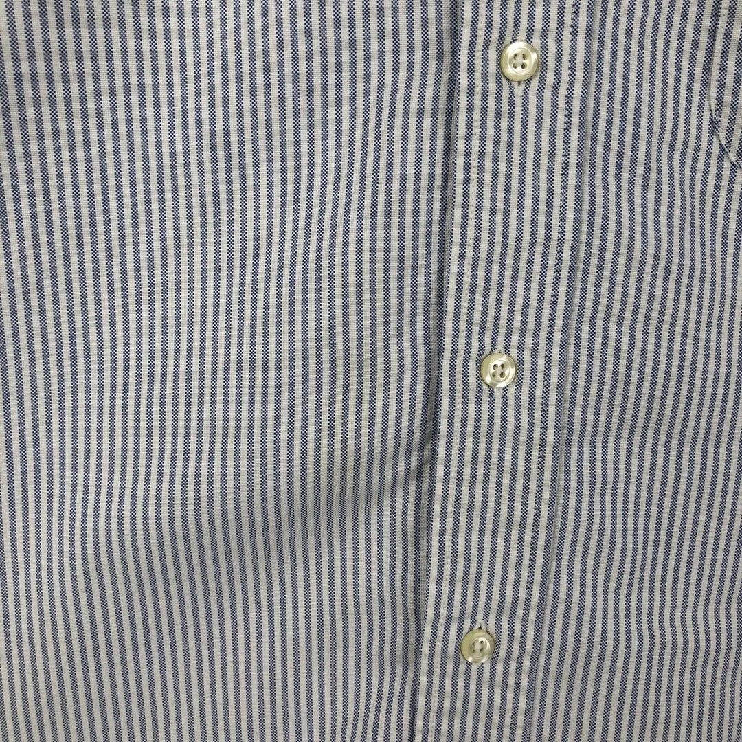 Brooks Brothers Est.1818 Long Sleeve Button-Down Striped Shirt Made in USA Men's M Supima Cotton blue type Vintage Second Hand
