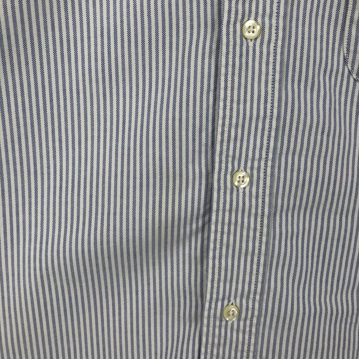 Brooks Brothers Est.1818 Long Sleeve Button-Down Striped Shirt Made in USA Men's M Supima Cotton blue type Vintage Second Hand