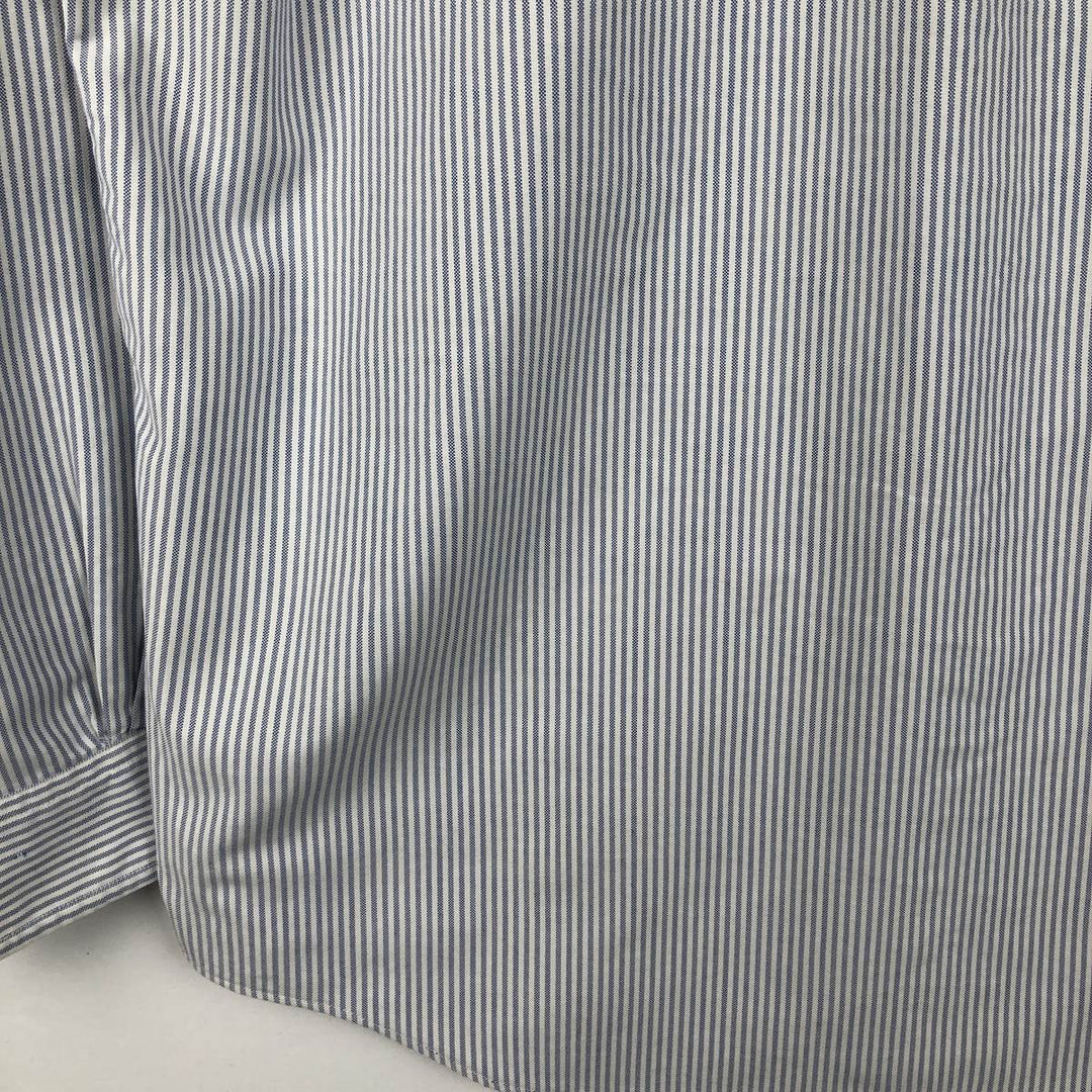Brooks Brothers Est.1818 Long Sleeve Button-Down Striped Shirt Made in USA Men's M Supima Cotton blue type Vintage Second Hand