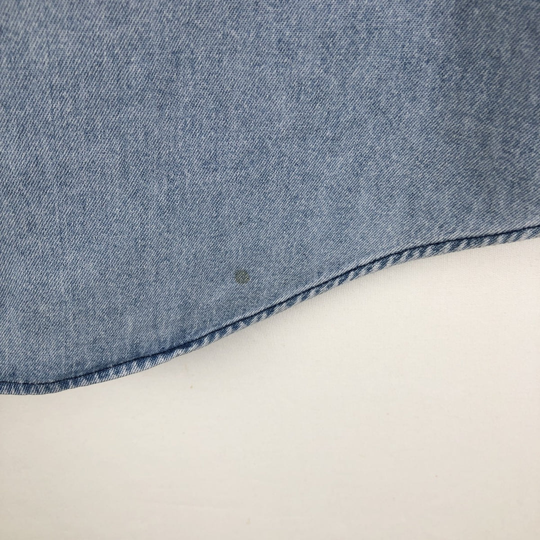 Ralph Lauren long sleeve button down denim shirt, men's XL size cotton blue type Vintage Second Hand