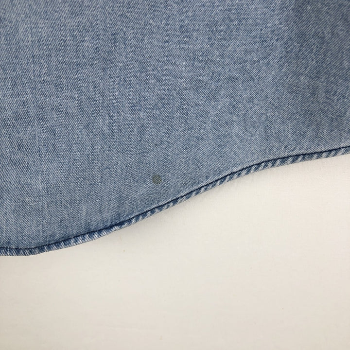 Ralph Lauren long sleeve button down denim shirt, men's XL size cotton blue type Vintage Second Hand