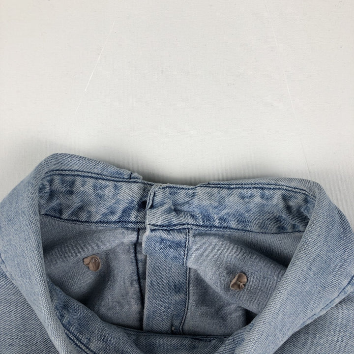Ralph Lauren long sleeve button down denim shirt, men's XL size cotton blue type Vintage Second Hand