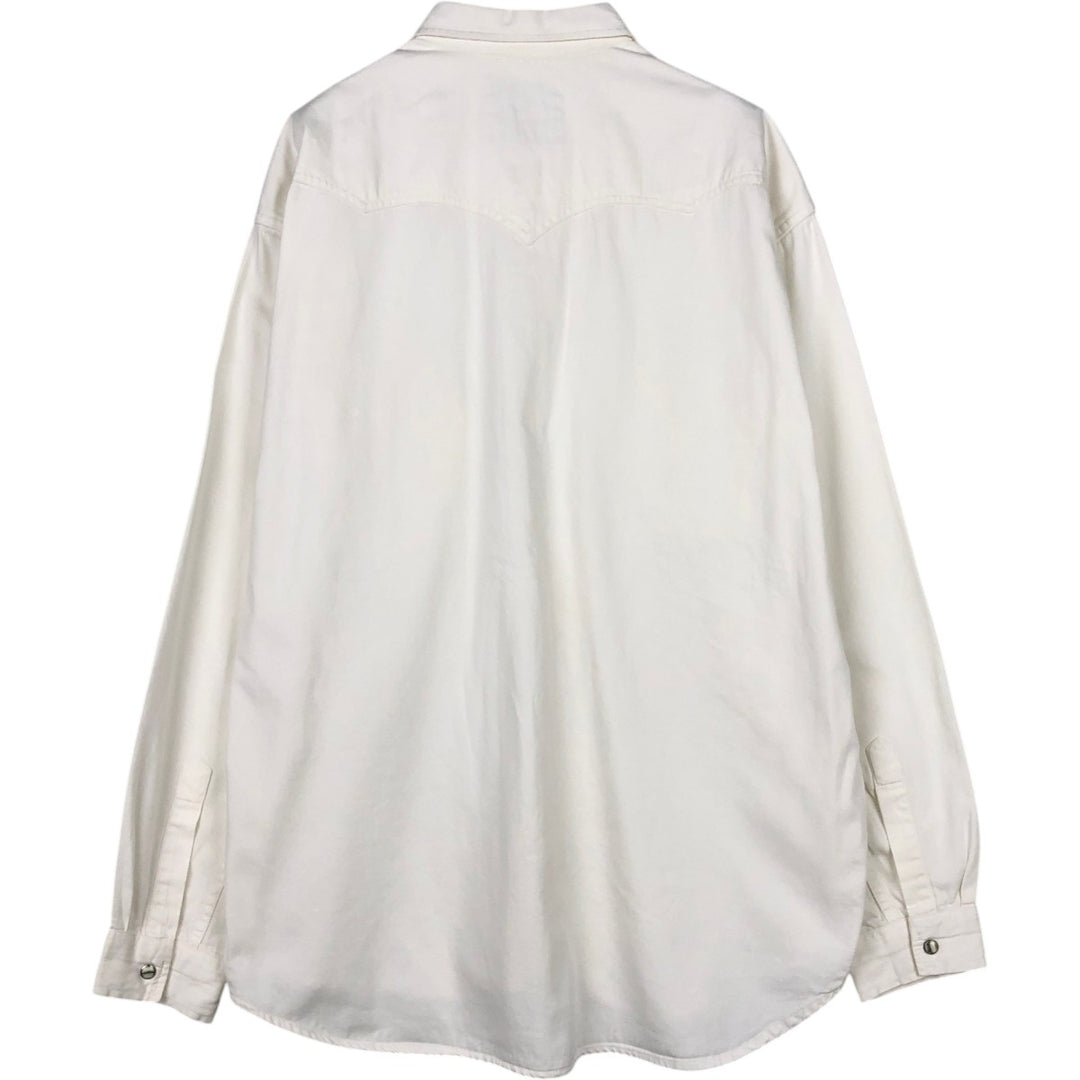 Levi's Long-Sleeve Denim Western Shirt, Men's Size XL (approx.) unclear white type Vintage Second Hand