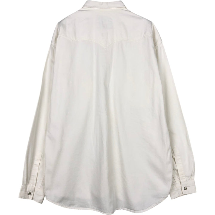 Levi's Long-Sleeve Denim Western Shirt, Men's Size XL (approx.) unclear white type Vintage Second Hand