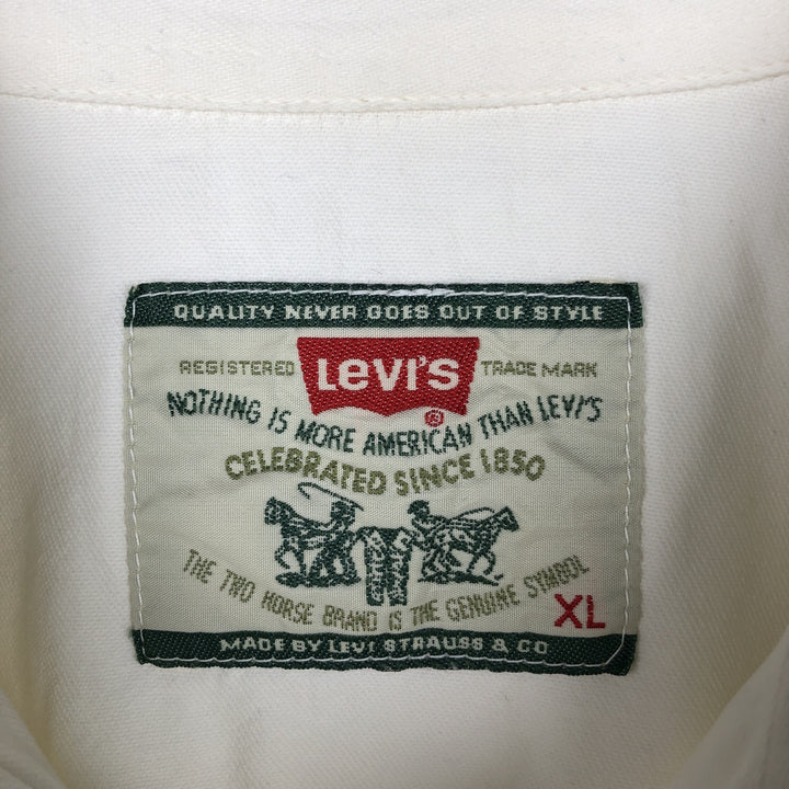 Levi's Long-Sleeve Denim Western Shirt, Men's Size XL (approx.) unclear white type Vintage Second Hand