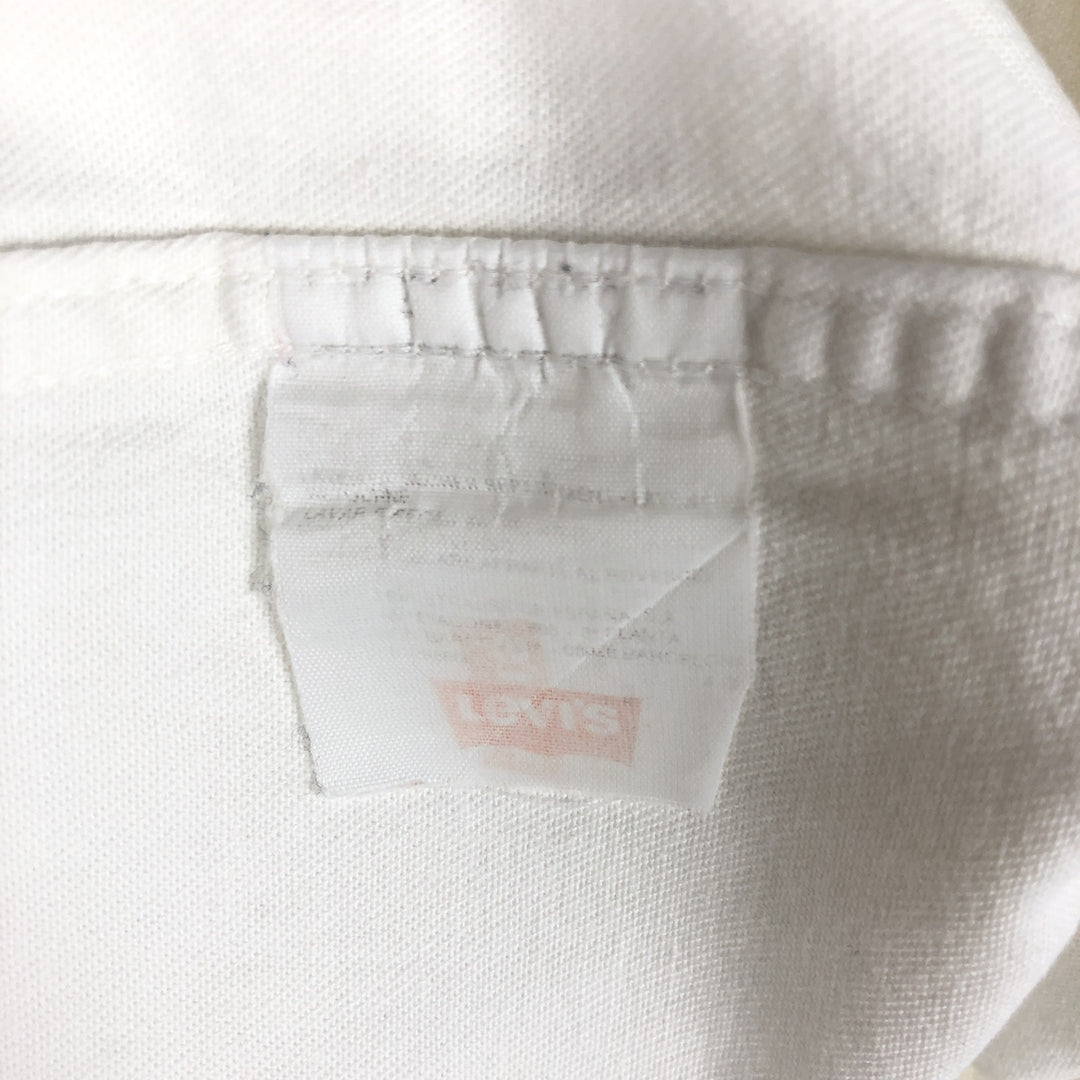 Levi's Long-Sleeve Denim Western Shirt, Men's Size XL (approx.) unclear white type Vintage Second Hand