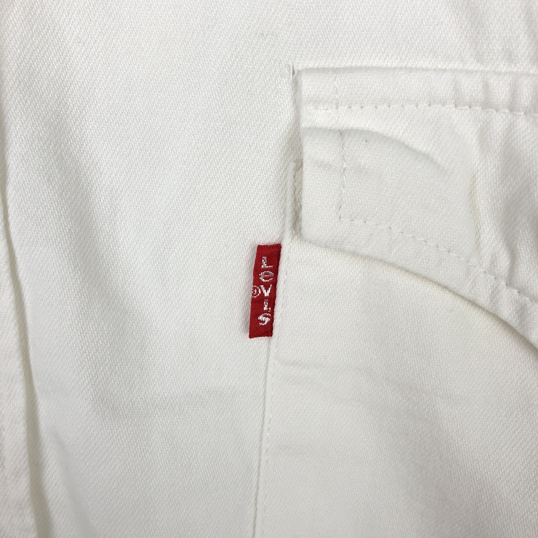 Levi's Long-Sleeve Denim Western Shirt, Men's Size XL (approx.) unclear white type Vintage Second Hand
