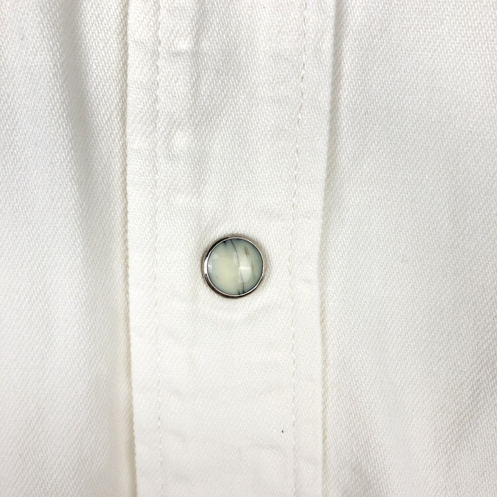 Levi's Long-Sleeve Denim Western Shirt, Men's Size XL (approx.) unclear white type Vintage Second Hand
