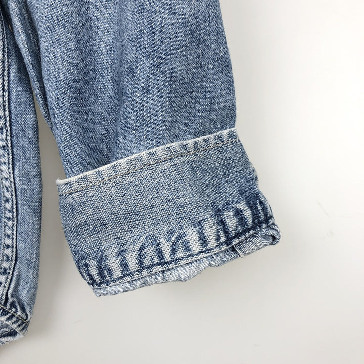 Levi's Long-Sleeve Denim Western Shirt, Men's Size XL (approx.) cotton Blue type light blue Vintage Second Hand