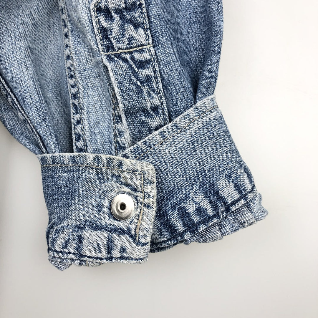 Levi's Long-Sleeve Denim Western Shirt, Men's Size XL (approx.) cotton Blue type light blue Vintage Second Hand