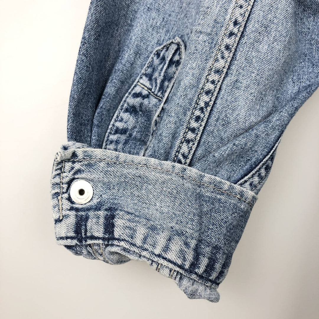 Levi's Long-Sleeve Denim Western Shirt, Men's Size XL (approx.) cotton Blue type light blue Vintage Second Hand