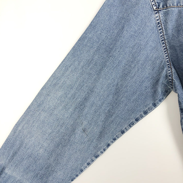 Levi's Long-Sleeve Denim Western Shirt, Men's Size L (approx.) cotton blue type Vintage Second Hand