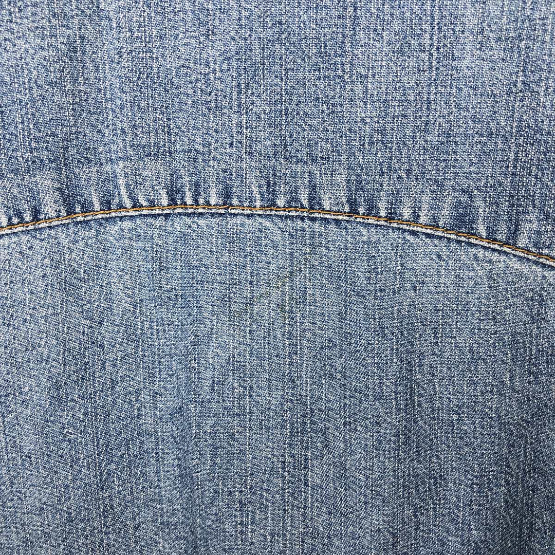 Levi's Long-Sleeve Denim Western Shirt, Men's Size L (approx.) cotton blue type Vintage Second Hand
