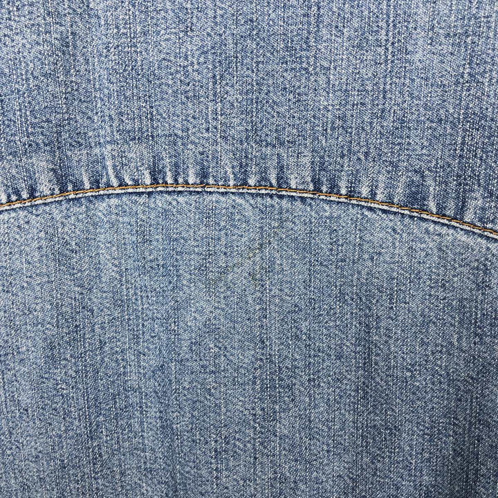 Levi's Long-Sleeve Denim Western Shirt, Men's Size L (approx.) cotton blue type Vintage Second Hand