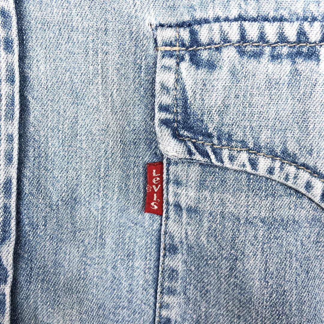 Levi's Long-Sleeve Denim Western Shirt, Men's Size XL (approx.) unclear Blue type light blue Vintage Second Hand