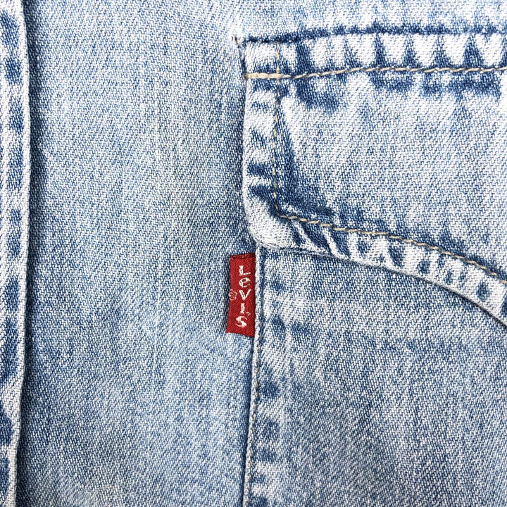 Levi's Long-Sleeve Denim Western Shirt, Men's Size XL (approx.) unclear Blue type light blue Vintage Second Hand