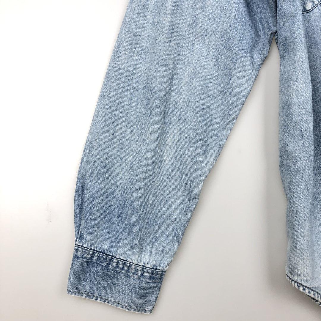 Levi's Long-Sleeve Denim Western Shirt, Men's Size XL (approx.) unclear Blue type light blue Vintage Second Hand
