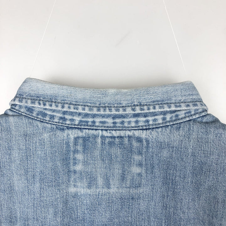 Levi's Long-Sleeve Denim Western Shirt, Men's Size XL (approx.) unclear Blue type light blue Vintage Second Hand
