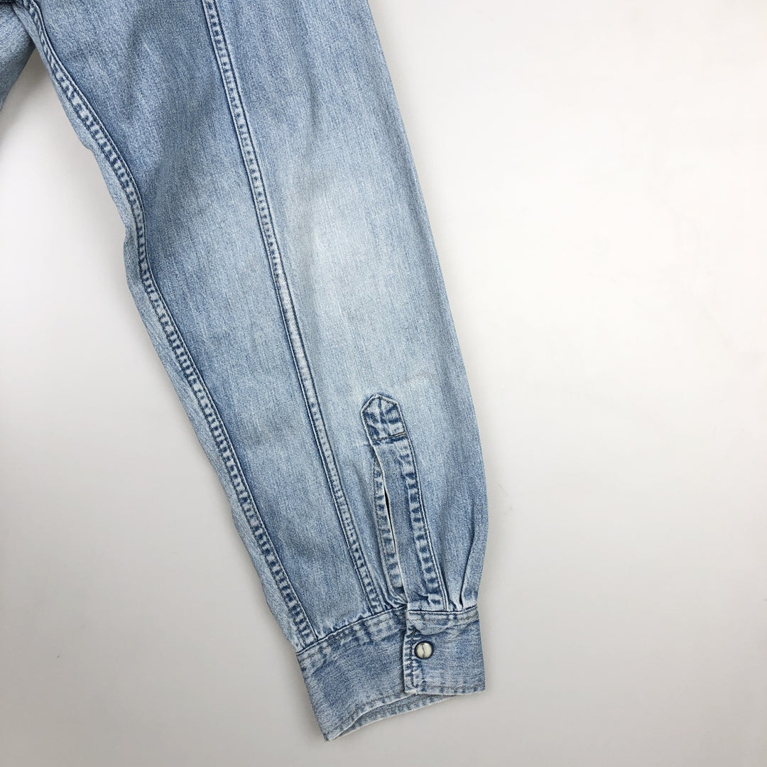 Levi's Long-Sleeve Denim Western Shirt, Men's Size XL (approx.) unclear Blue type light blue Vintage Second Hand