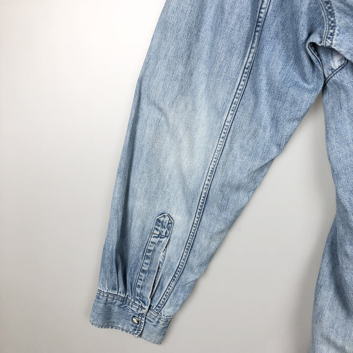 Levi's Long-Sleeve Denim Western Shirt, Men's Size XL (approx.) unclear Blue type light blue Vintage Second Hand
