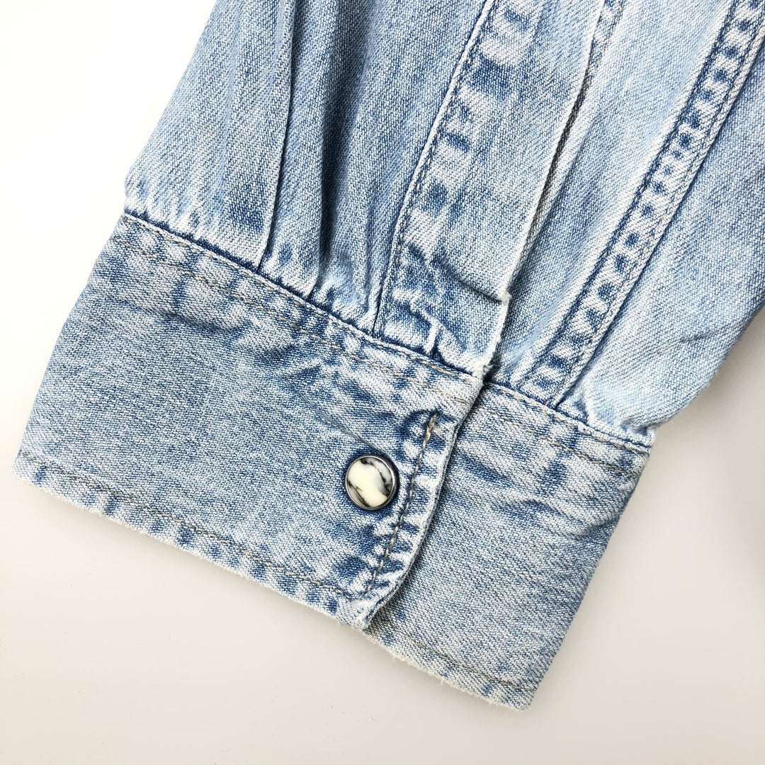 Levi's Long-Sleeve Denim Western Shirt, Men's Size XL (approx.) unclear Blue type light blue Vintage Second Hand