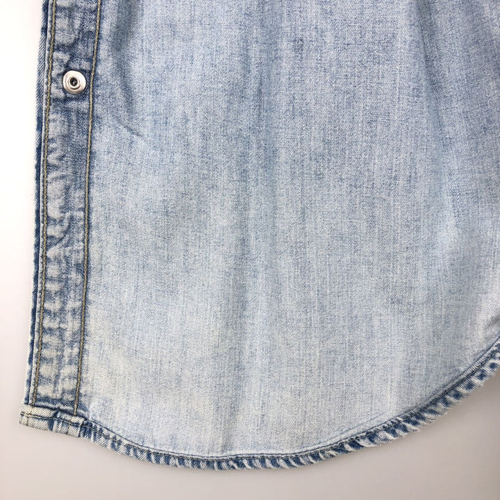 Levi's Long-Sleeve Denim Western Shirt, Men's Size XL (approx.) unclear Blue type light blue Vintage Second Hand