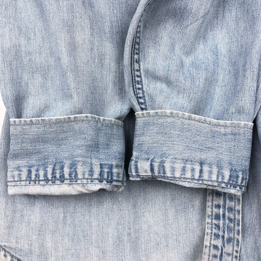 Levi's Long-Sleeve Denim Western Shirt, Men's Size XL (approx.) unclear Blue type light blue Vintage Second Hand