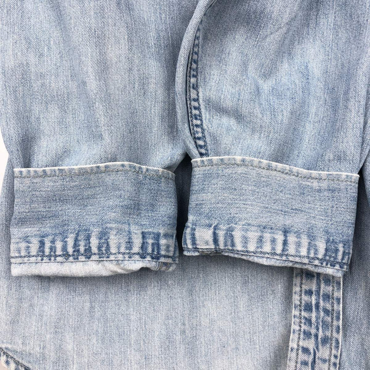 Levi's Long-Sleeve Denim Western Shirt, Men's Size XL (approx.) unclear Blue type light blue Vintage Second Hand