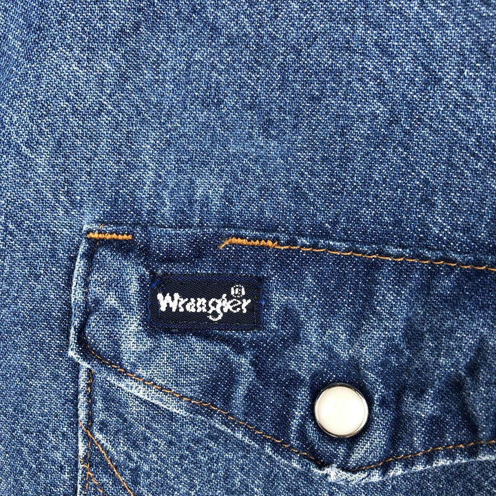 Levi's Long-Sleeve Denim Western Shirt, Men's Size XL (approx.) unclear blue type Vintage Second Hand