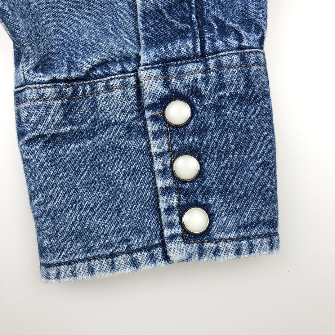 Levi's Long-Sleeve Denim Western Shirt, Men's Size XL (approx.) unclear blue type Vintage Second Hand